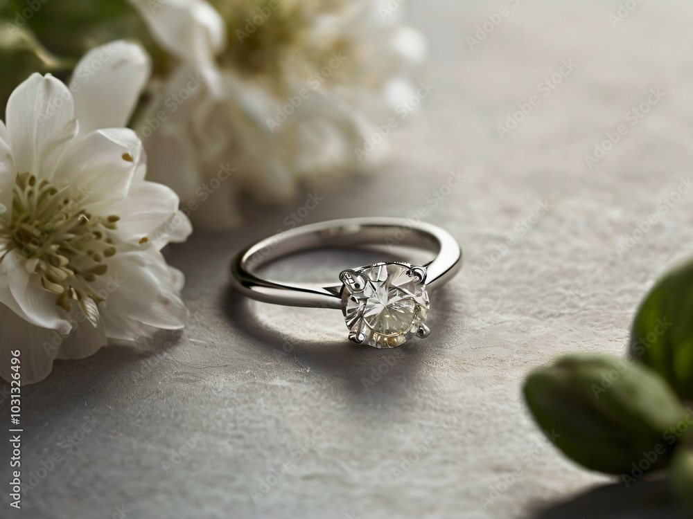 Wedding ring featuring a flawless diamond. Wedding ring featuring a flawless diamond.