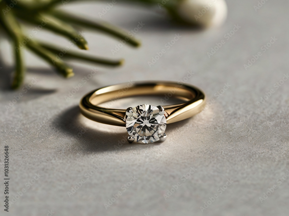 Wedding ring featuring a flawless diamond. Wedding ring featuring a flawless diamond.