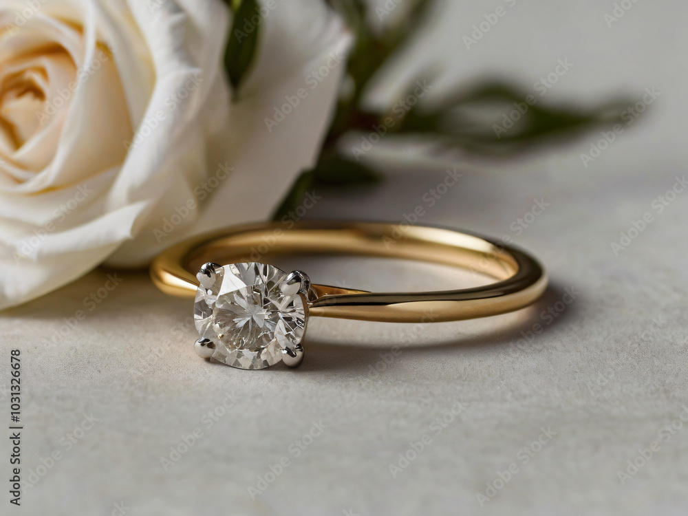 Wedding ring featuring a flawless diamond. Wedding ring featuring a flawless diamond.