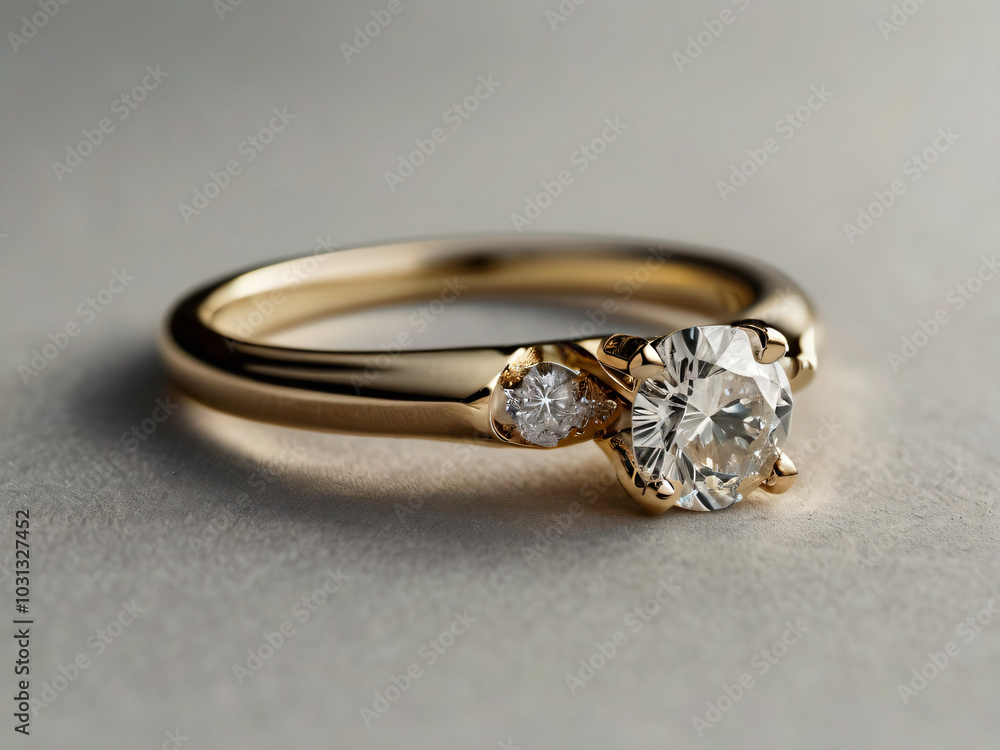Diamond-studded wedding ring in a classic design. Diamond-studded wedding ring in a classic design.