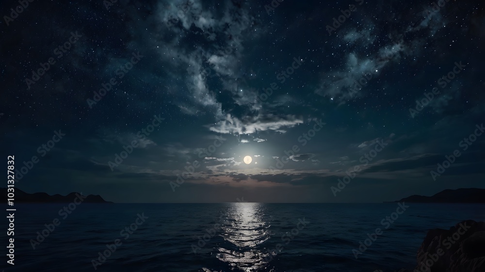 moon over the sea moon over the sea