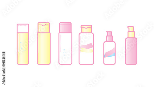 Collection of skincare and bodycare containers