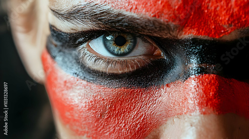 Close-up of an eye with dra...