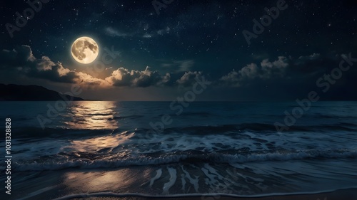 moon over the sea