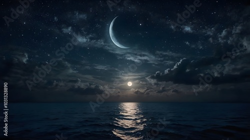 moon over the sea