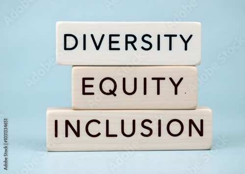 Diversity, Equity, and Inclusion Wooden Blocks