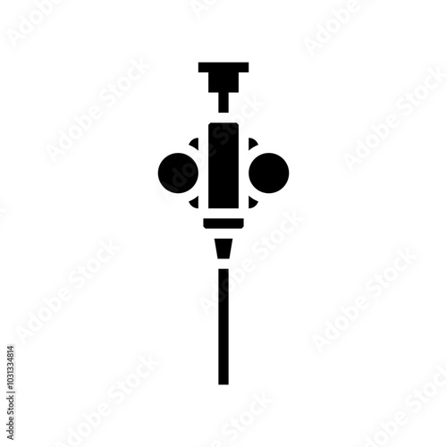 biopsy cancer treatment glyph icon vector. biopsy cancer treatment sign. isolated symbol illustration