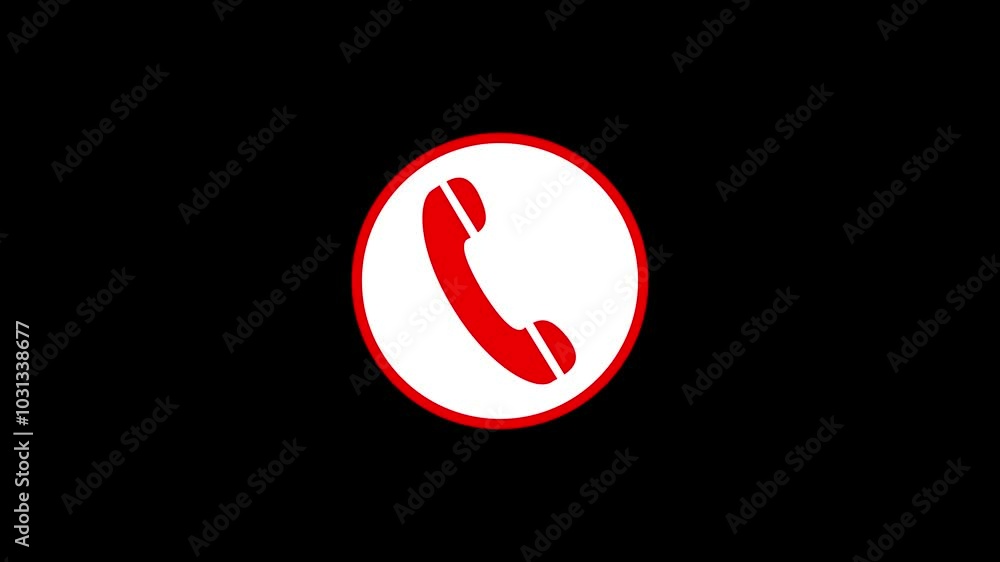 call icon animation video. call icon isolated on black background. call icon animation video. call icon isolated on black background.