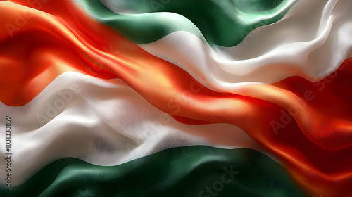 Waving fabric of a tricolor...