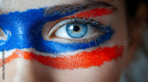 Close-up of a person's eye ...