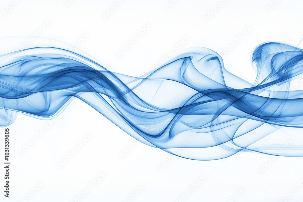 Blue Smoke on White Canvas Blue Smoke on White Canvas