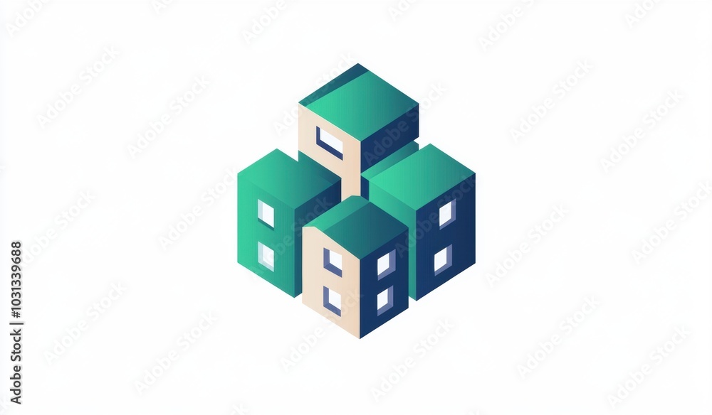 Isometric Building Design. Isometric Building Design.