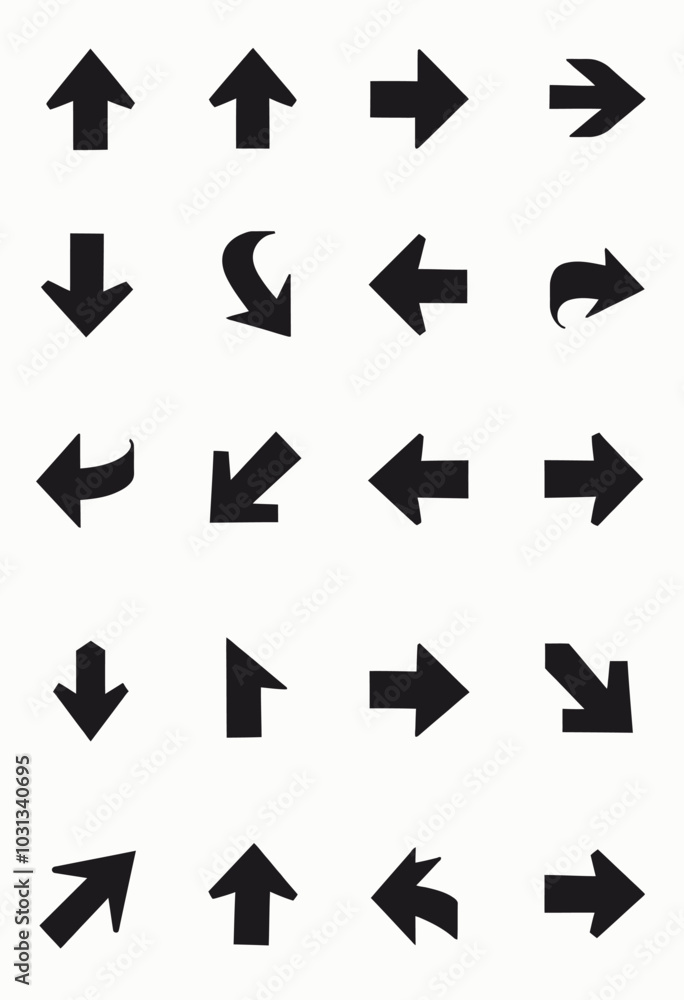 Stylish Collection of Black Arrow Icons for Design Projects: Versatile Directional Symbols in Various Styles and Directions
Stylish Collection of Black Arrow Icons for Design Projects: Versatile Directional Symbols in Various Styles and Directions