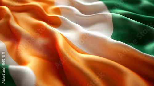 Close-up of a waving flag w...