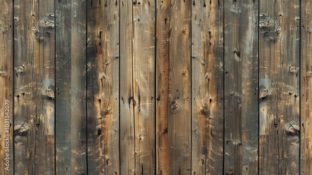 Rustic wooden plank wallpaper displaying a warm blend of browns, perfect for enhancing interior spaces with a natural touch Rustic wooden plank wallpaper displaying a warm blend of browns, perfect for enhancing interior spaces with a natural touch