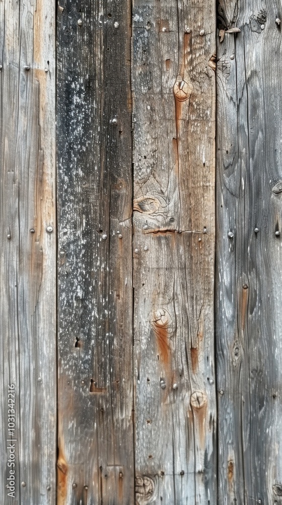 Naklejka premium Rustic barn wood wallpaper featuring natural browns with a weathered texture perfect for country-themed decor