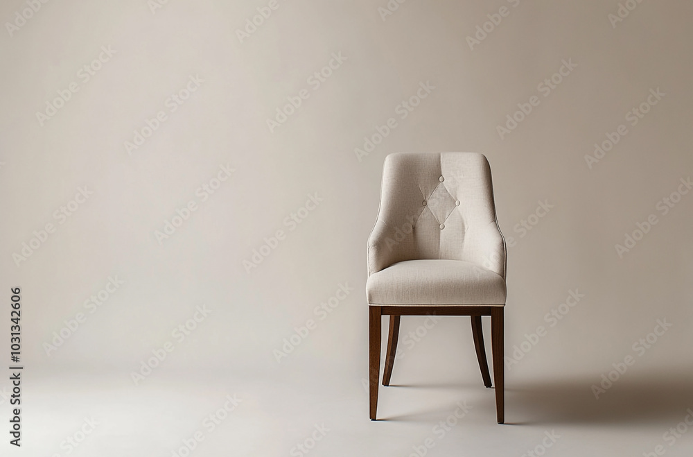 Obraz premium Parsons chair with a simple upholstered design