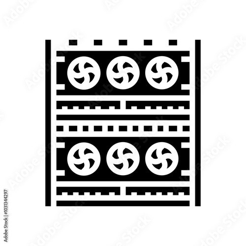 farm cryptocurrency mining glyph icon vector. farm cryptocurrency mining sign. isolated symbol illustration