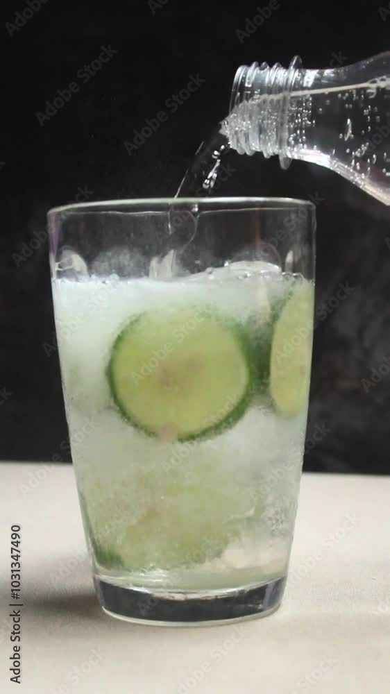 soda poured from a bottle into a glass soda poured from a bottle into a glass