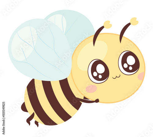 flying bee cute cartoon