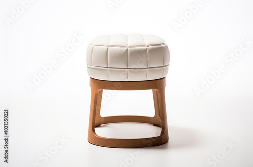 an ottoman stool with a cushioned seat photo