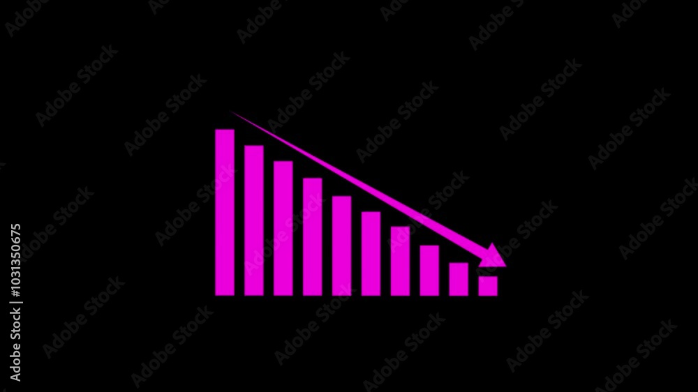 Abstract business graph icon animation background. Abstract business graph icon animation background.