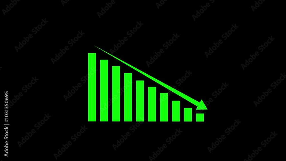 Abstract business graph icon animation background. Abstract business graph icon animation background.