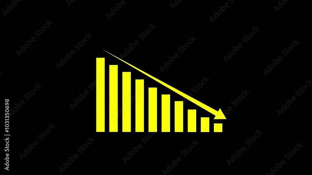 Abstract business graph icon animation background. Abstract business graph icon animation background.