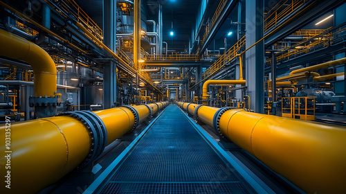 Industrial interior with la...