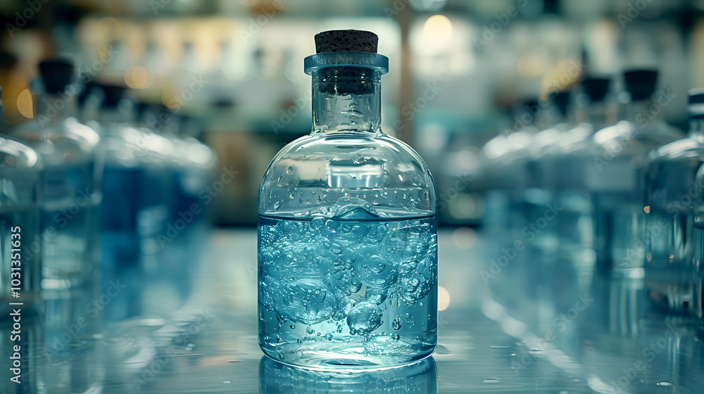 Close-up Photography of Sealed Airtight Medical Vial, Chloroform, and Crystal Clear Transparent Medicine Glass Bottle for Laboratory Use. Sealed and Airtight Bottles and Medical Applications. Close-up Photography of Sealed Airtight Medical Vial, Chloroform, and Crystal Clear Transparent Medicine Glass Bottle for Laboratory Use. Sealed and Airtight Bottles and Medical Applications.