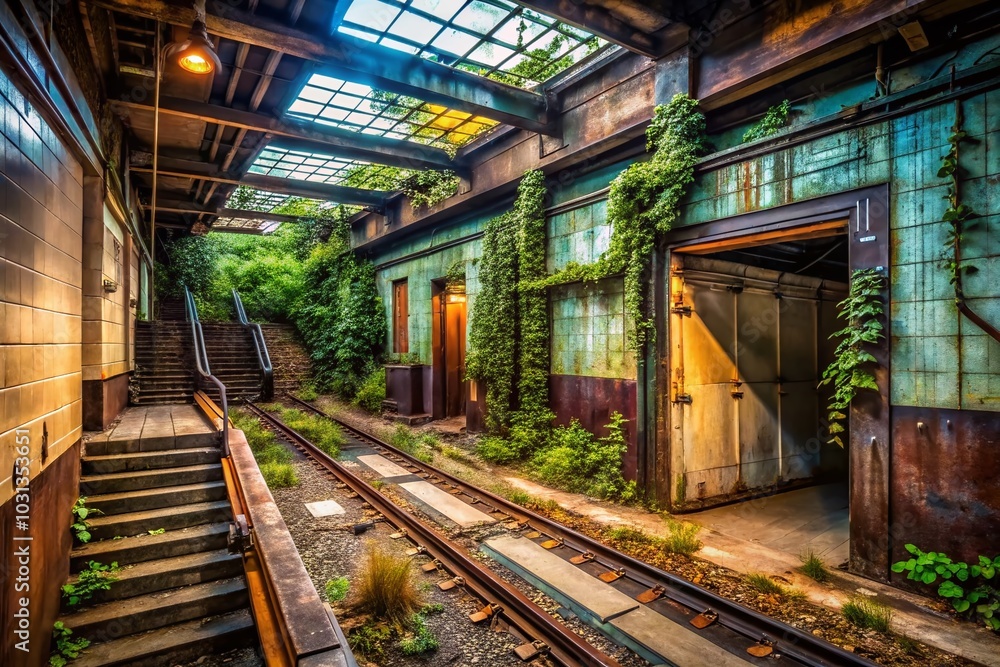 Decayed Subway Station Exit in New York - Urban Exploration Photography Decayed Subway Station Exit in New York - Urban Exploration Photography