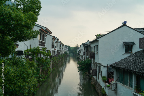 houses in the village of the river