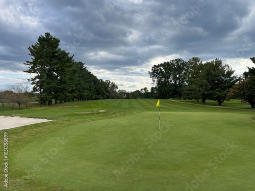 golf course in the morning