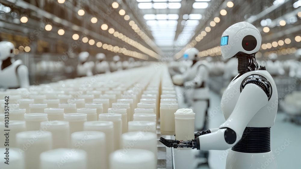 custom made wallpaper toronto digitalSustainable Yogurt Packaging Robots Streamline Eco Friendly Production at Industrial Facility Technology.