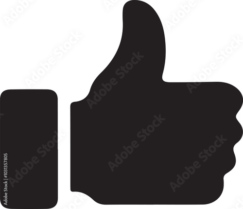 like icon silhouette vector style with white background
