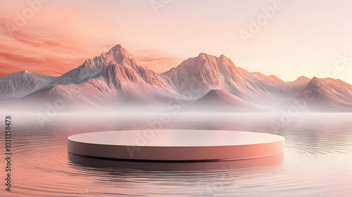 Serene landscape with a cir...
