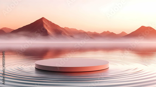 Serene landscape with a cir...