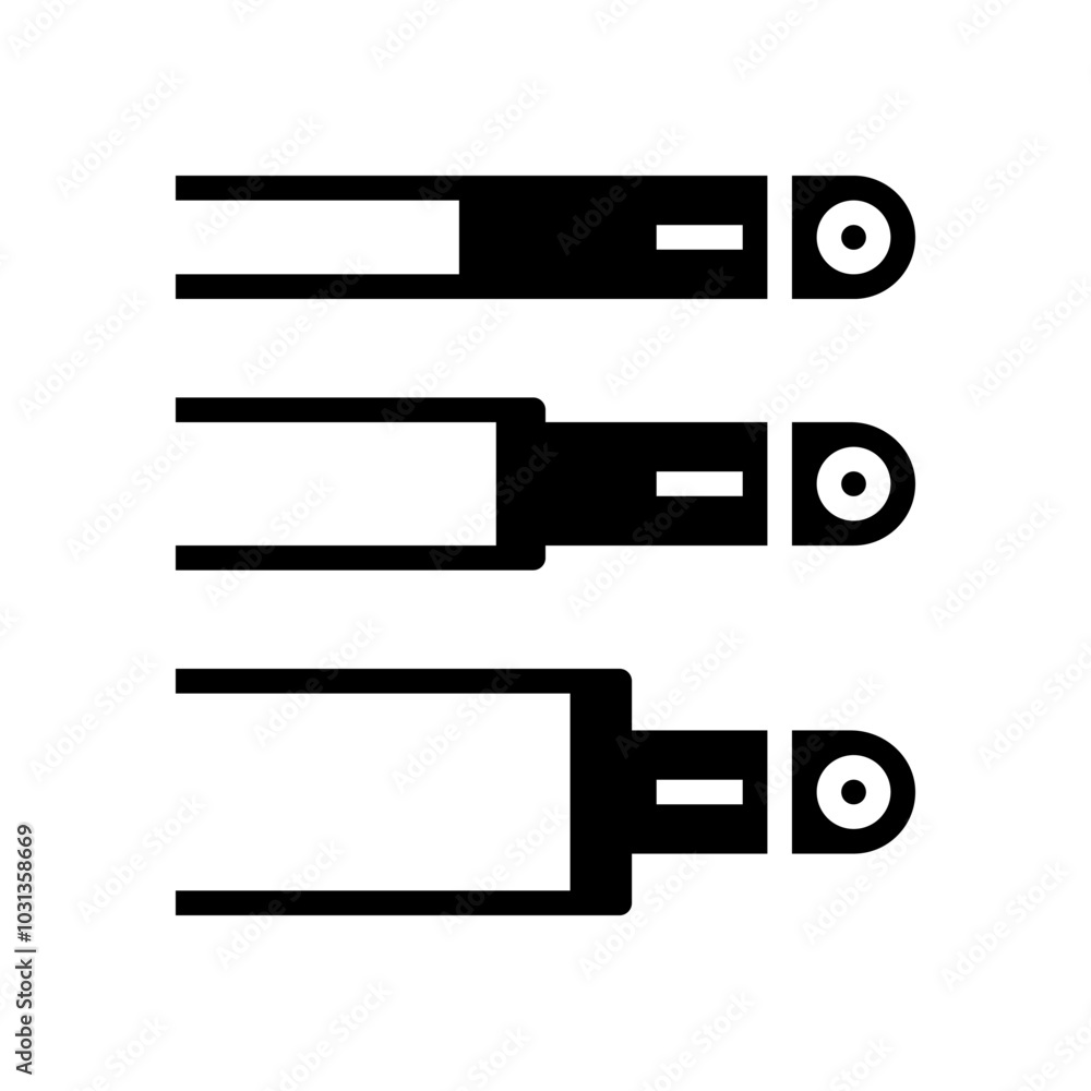 pleating tool dressmaking fashion glyph icon vector. pleating tool dressmaking fashion sign. isolated symbol illustration