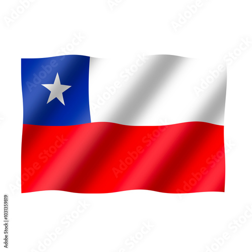 The national flag of chile is flying beautifully Free Download The national flag of chile is flying beautifully - GFXLoad
