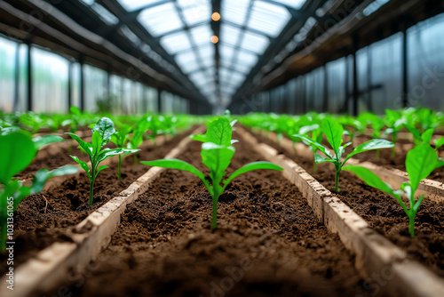 A side view of a mixedcrop farm, where a variety of plants are grown together to promote soil health and reduce pest problems