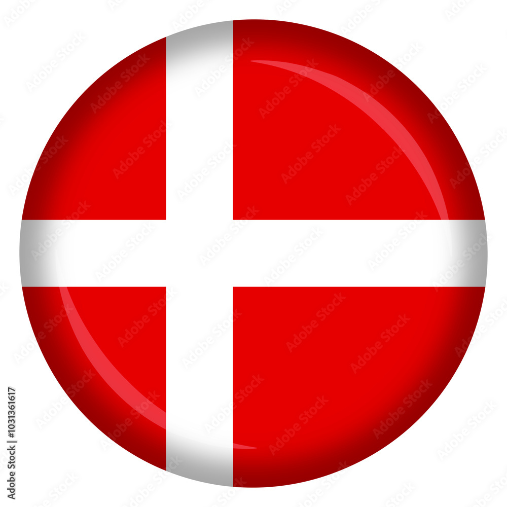 National flag of denmark circle shaped pin badge National flag of denmark circle shaped pin badge