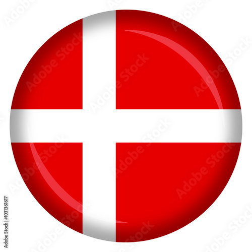 Free Download National flag of denmark circle shaped pin badge - GFXLoad