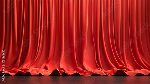 Red stage curtains creating...
