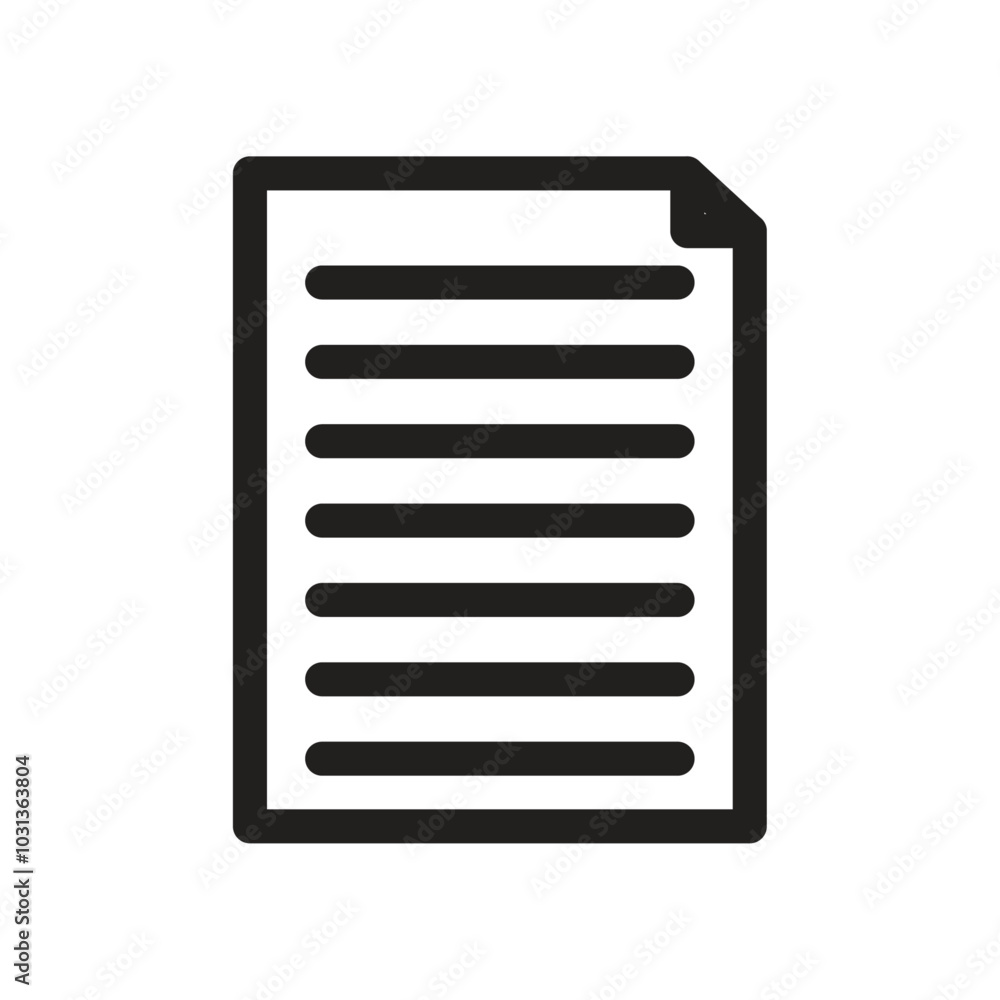 Documents icon Thin line flat illustration Documents icon Thin line flat illustration