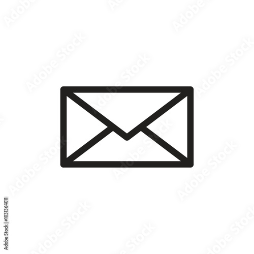 Email icon Thin line flat illustration