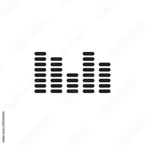 Equalizer icon Thin line flat illustration