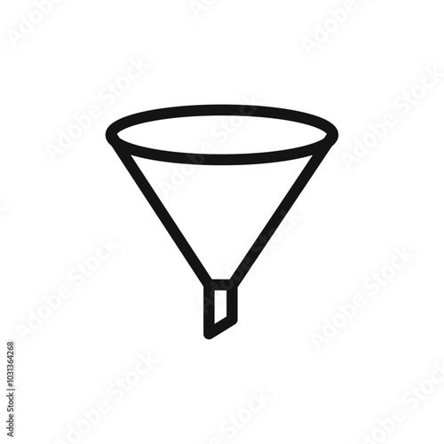 Filter icon Thin line flat illustration