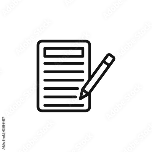 Form icon Thin line flat illustration