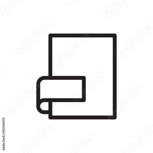Format icon Thin line flat illustration