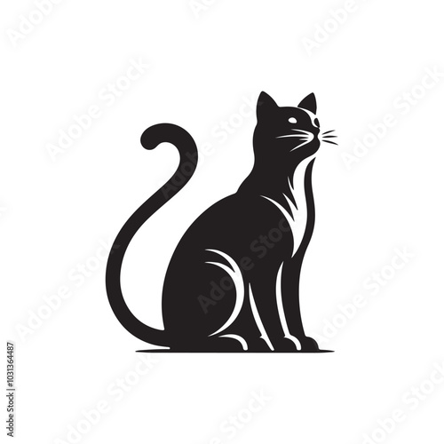 Wallpaper Mural Design a Cat logo icon of silhouette vector illustration Torontodigital.ca